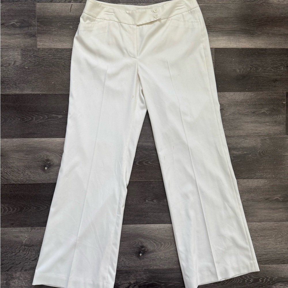 White House Black Market Wide Leg White Women's Pants